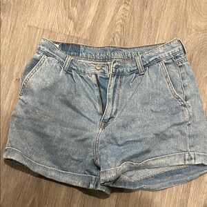 American Eagle Outfitters Light Blue Mom Jean Shorts